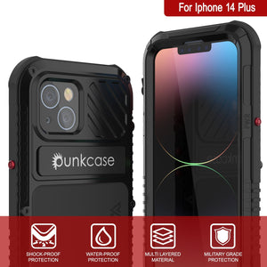 Funda iPhone 14 Plus Metal Extreme 3.0, cubierta de armadura resistente de grado militar [a prueba de golpes] Funda de aluminio impermeable [negro].