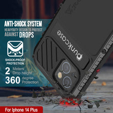 Cargar imagen en el visor de la galería, Funda iPhone 14 Plus Metal Extreme 3.0, cubierta de armadura resistente de grado militar [a prueba de golpes] Funda de aluminio impermeable [negro].
