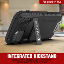Cargar imagen en el visor de la galería, Funda iPhone 14 Plus Metal Extreme 3.0, cubierta de armadura resistente de grado militar [a prueba de golpes] Funda de aluminio impermeable [negro].
