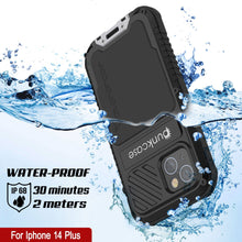 Cargar imagen en el visor de la galería, Funda iPhone 14 Plus Metal Extreme 3.0, cubierta de armadura resistente de grado militar [a prueba de golpes] Funda de aluminio impermeable [negro].
