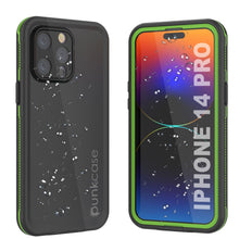 Load image into Gallery viewer, Funda impermeable Punkcase iPhone 14 Pro [Serie Aqua] Cobertura de armadura [Negro-Verde]
