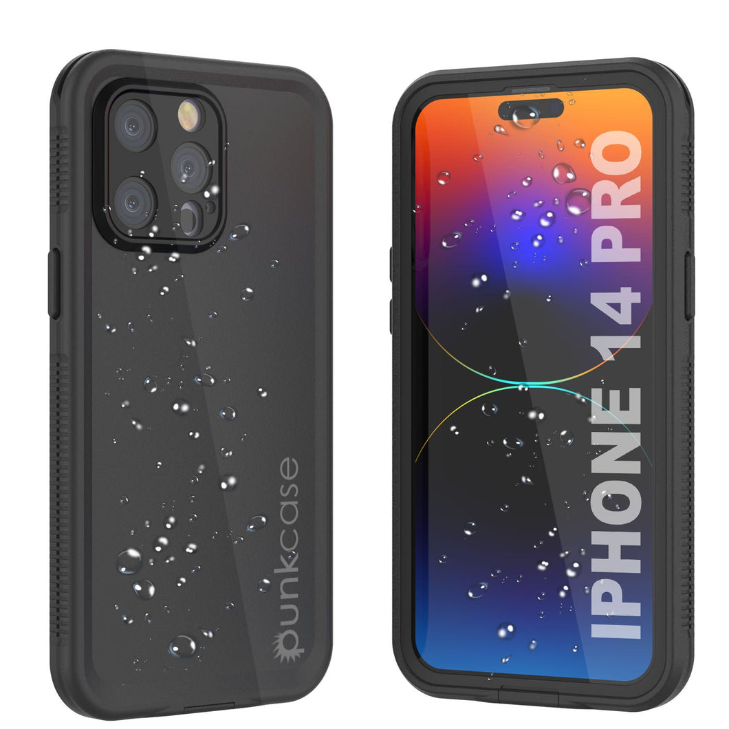 Funda impermeable Punkcase iPhone 14 Pro [Serie Aqua] Cubierta protectora de armadura [Negro]