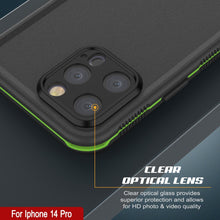 Load image into Gallery viewer, Funda impermeable Punkcase iPhone 14 Pro [Serie Aqua] Cobertura de armadura [Negro-Verde]
