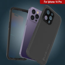 Load image into Gallery viewer, Funda impermeable Punkcase iPhone 14 Pro [Serie Aqua] Cubierta protectora de armadura [Negro]
