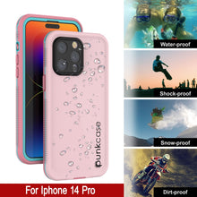 Load image into Gallery viewer, Funda resistente al agua Punkcase iPhone 14 Pro [Serie Aqua] Cubierta protectora [Rosa]
