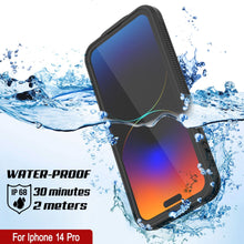 Load image into Gallery viewer, Funda impermeable Punkcase iPhone 14 Pro [Serie Aqua] Cubierta protectora de armadura [Negro]
