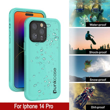 Load image into Gallery viewer, Estuche impermeable Punkcase para iPhone 14 Pro [Serie Aqua] Funda protectora [Azul].
