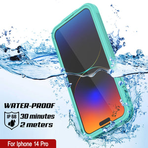 Estuche impermeable Punkcase para iPhone 14 Pro [Serie Aqua] Funda protectora [Azul].