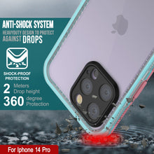 Load image into Gallery viewer, Carcasa resistente al agua para iPhone 14 Pro de Punkcase [Serie Aqua] Cubierta de armadura [Rosa Claro] [Parte trasera transparente]
