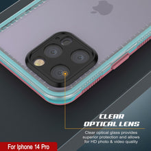Load image into Gallery viewer, Carcasa resistente al agua para iPhone 14 Pro de Punkcase [Serie Aqua] Cubierta de armadura [Rosa Claro] [Parte trasera transparente]
