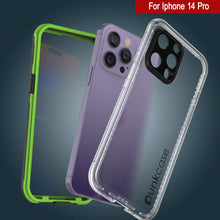 Load image into Gallery viewer, Funda impermeable Punkcase para iPhone 14 Pro [Serie Aqua] Cubierta de armadura [Negro transparente] [Parte trasera clara]
