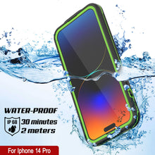 Load image into Gallery viewer, Funda impermeable Punkcase iPhone 14 Pro [Serie Aqua] Cobertura de armadura [Negro-Verde]
