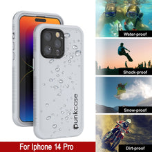 Cargar imagen en el visor de la galería, Punkcase Funda Impermeable para iPhone 14 Pro [Serie Aqua] Cubierta de Armadura [Blanco]
