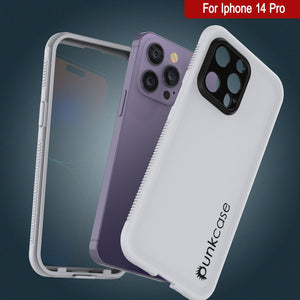 Punkcase Funda Impermeable para iPhone 14 Pro [Serie Aqua] Cubierta de Armadura [Blanco]