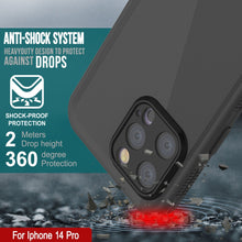 Load image into Gallery viewer, Funda impermeable Punkcase iPhone 14 Pro [Serie Aqua] Cubierta protectora de armadura [Negro]

