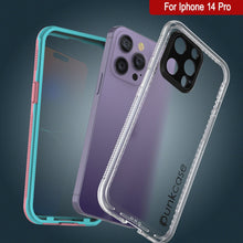 Load image into Gallery viewer, Carcasa resistente al agua para iPhone 14 Pro de Punkcase [Serie Aqua] Cubierta de armadura [Rosa Claro] [Parte trasera transparente]
