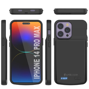 Funda de batería iPhone 15 Pro Max, PunkJuice Power Bank de carga rápida de 5000 mAh con protector de pantalla | [Turquesa]