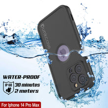 Cargar imagen en el visor de la galería, Carcasa resistente al agua para iPhone 14 Pro Max de Punkcase [Serie Aqua Extreme] Cubierta blindada [Negro]
