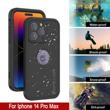 Cargar imagen en el visor de la galería, Carcasa resistente al agua para iPhone 14 Pro Max de Punkcase [Serie Aqua Extreme] Cubierta blindada [Negro]
