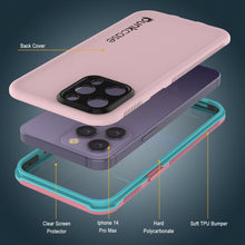 Cargar imagen en el visor de la galería, Funda impermeable para iPhone 14 Pro Max de Punkcase [Serie Aqua] Cover de armadura [Rosa].
