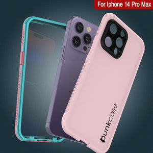 Funda impermeable para iPhone 14 Pro Max de Punkcase [Serie Aqua] Cover de armadura [Rosa].