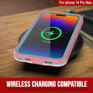 Funda impermeable para iPhone 14 Pro Max de Punkcase [Serie Aqua] Cover de armadura [Rosa].
