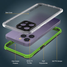 Cargar imagen en el visor de la galería, Funda impermeable Punkcase para iPhone 14 Pro Max [Serie Aqua] Cubierta protectora [Negro transparente] [Parte trasera transparente]
