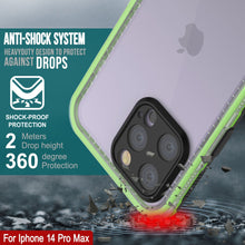 Cargar imagen en el visor de la galería, Funda impermeable Punkcase para iPhone 14 Pro Max [Serie Aqua] Cubierta protectora [Negro transparente] [Parte trasera transparente]
