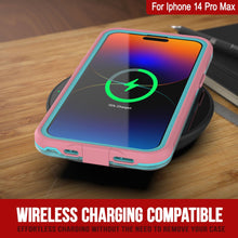 Cargar imagen en el visor de la galería, Carcasa impermeable Punkcase para iPhone 14 Pro Max [Serie Aqua] Cubierta de armadura [Rosa Transparente] [Parte trasera transparente]
