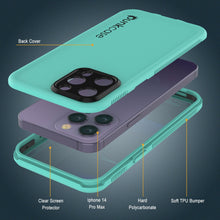 Cargar imagen en el visor de la galería, Funda impermeable Punkcase para iPhone 14 Pro Max [Serie Aqua] Cubierta resistente [azul]
