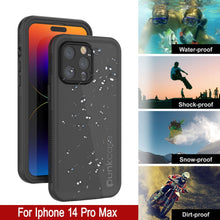 Cargar imagen en el visor de la galería, Funda impermeable Punkcase para iPhone 14 Pro Max [Serie Aqua] Cubierta de armadura [Negra]

