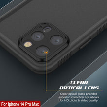 Cargar imagen en el visor de la galería, Funda impermeable Punkcase para iPhone 14 Pro Max [Serie Aqua] Cubierta de armadura [Negra]
