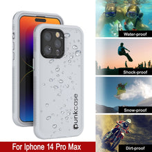 Load image into Gallery viewer, Carcasa impermeable para iPhone 14 Pro Max Punkcase [Serie Aqua] Cubierta de armadura [Blanca]

