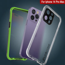 Cargar imagen en el visor de la galería, Funda impermeable Punkcase para iPhone 14 Pro Max [Serie Aqua] Cubierta protectora [Negro transparente] [Parte trasera transparente]
