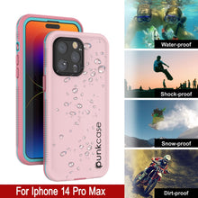 Cargar imagen en el visor de la galería, Funda impermeable para iPhone 14 Pro Max de Punkcase [Serie Aqua] Cover de armadura [Rosa].
