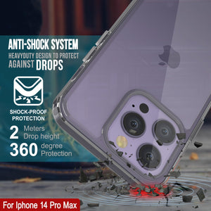 Funda Punkcase® LUCID 2.0 de la serie morada para iPhone 15 Pro Max con protector de pantalla PUNK SHIELD | Ajuste ultra ajustado.