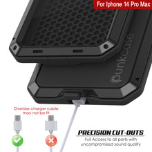 Cargar imagen en el visor de la galería, Carcasa Metálica para iPhone 14 Pro Max, Funda Resistente de Grado Militar [a prueba de golpes] Cuerpo Completo Resistente [Negro]
