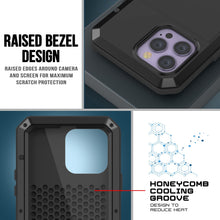 Cargar imagen en el visor de la galería, Carcasa Metálica para iPhone 14 Pro Max, Funda Resistente de Grado Militar [a prueba de golpes] Cuerpo Completo Resistente [Negro]
