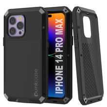 Cargar imagen en el visor de la galería, Carcasa Metálica para iPhone 14 Pro Max, Funda Resistente de Grado Militar [a prueba de golpes] Cuerpo Completo Resistente [Negro]
