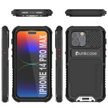 Cargar imagen en el visor de la galería, Funda Metal Extreme 3.0 para iPhone 14 Pro Max, resistente de grado militar con cobertura protectora resistente a impactos, funda de aluminio impermeable [negra].
