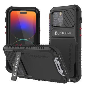 Funda Metal Extreme 3.0 para iPhone 14 Pro Max, resistente de grado militar con cobertura protectora resistente a impactos, funda de aluminio impermeable [negra].