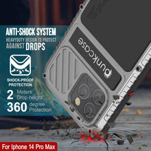 Cargar imagen en el visor de la galería, Carcasa de Metal Extreme 3.0 para iPhone 14 Pro Max, Cubierta de Armadura de Grado Militar Resistente [a prueba de golpes], Carcasa de Aluminio Impermeable [Plateado]
