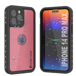 Funda impermeable IP68 para iPhone 14 Pro Max, Punkcase [Rosa] [Serie StudStar] [Ajuste Delgado] [A prueba de suciedad]