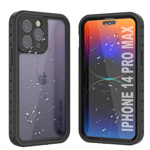 Funda Waterproof IP68 para iPhone 14 Pro Max, Punkcase [Transparente] [Serie StudStar] [Ajuste delgado] [A prueba de suciedad]