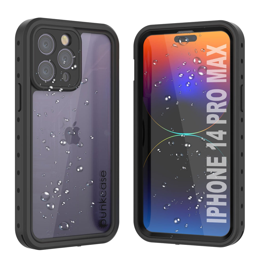 Funda Waterproof IP68 para iPhone 14 Pro Max, Punkcase [Transparente] [Serie StudStar] [Ajuste delgado] [A prueba de suciedad]