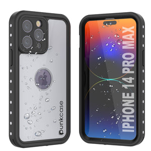Funda resistente al agua IP68 para iPhone 14 Pro Max, Punkcase [Blanco] [Serie StudStar] [Ajuste delgado] [A prueba de suciedad].