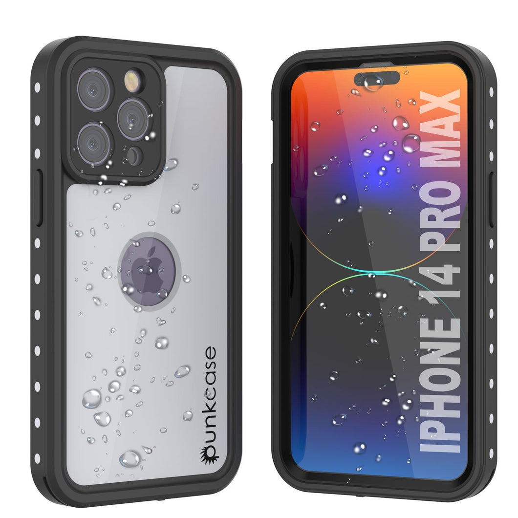 Funda resistente al agua IP68 para iPhone 14 Pro Max, Punkcase [Blanco] [Serie StudStar] [Ajuste delgado] [A prueba de suciedad].