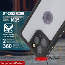 Load image into Gallery viewer, Funda resistente al agua IP68 para iPhone 14 Pro Max, Punkcase [Blanco] [Serie StudStar] [Ajuste delgado] [A prueba de suciedad].
