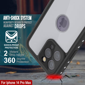 Funda resistente al agua IP68 para iPhone 14 Pro Max, Punkcase [Blanco] [Serie StudStar] [Ajuste delgado] [A prueba de suciedad].