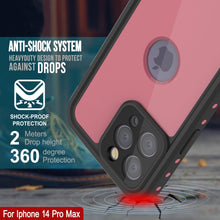 Load image into Gallery viewer, Funda impermeable IP68 para iPhone 14 Pro Max, Punkcase [Rosa] [Serie StudStar] [Ajuste Delgado] [A prueba de suciedad]
